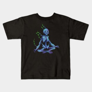 The meditating skeleton Kids T-Shirt